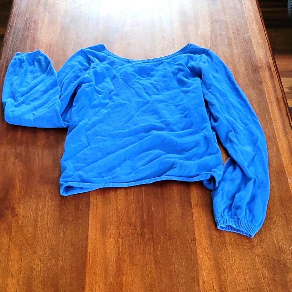 Long sleeve girls crop sweater